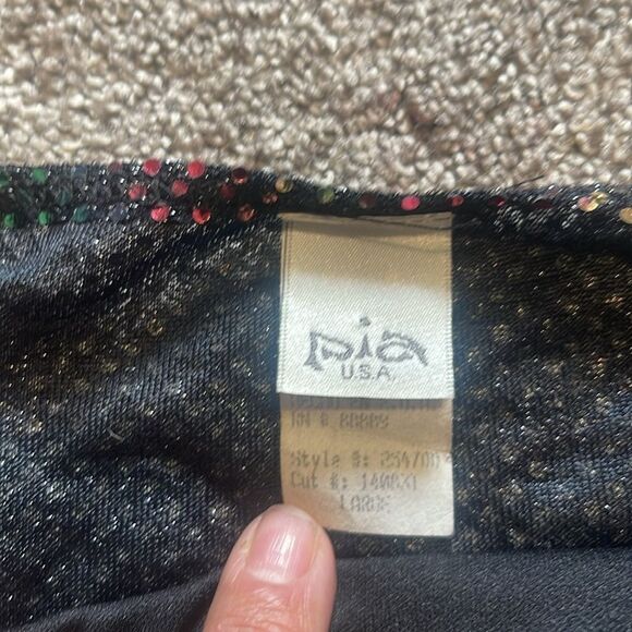 PIA sequined rainbow halter top size L - Picture 5 of 8